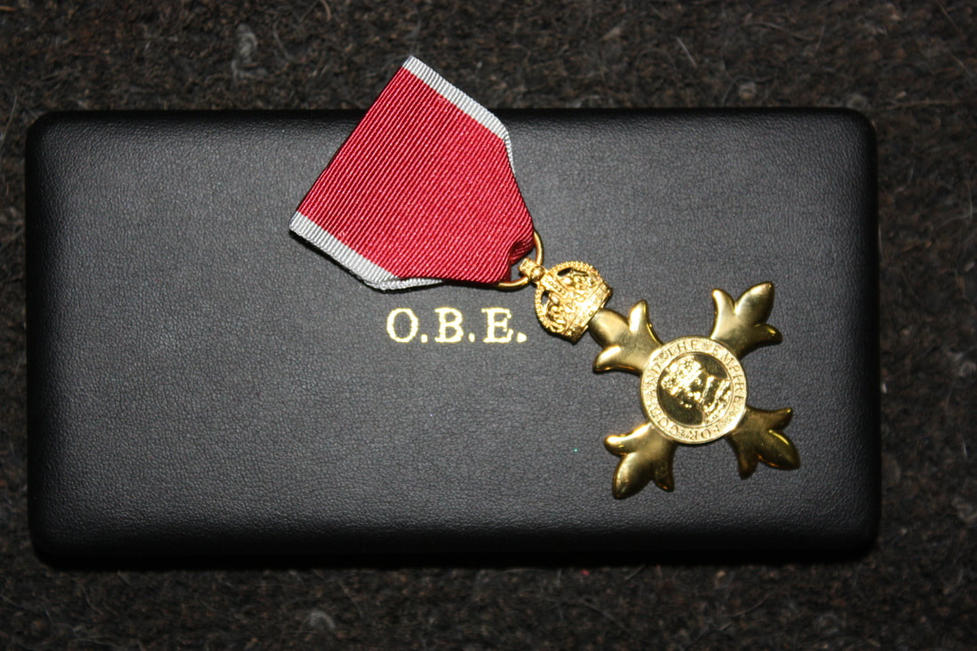 The OBE medal and its case - Prof Richard Wilding OBE